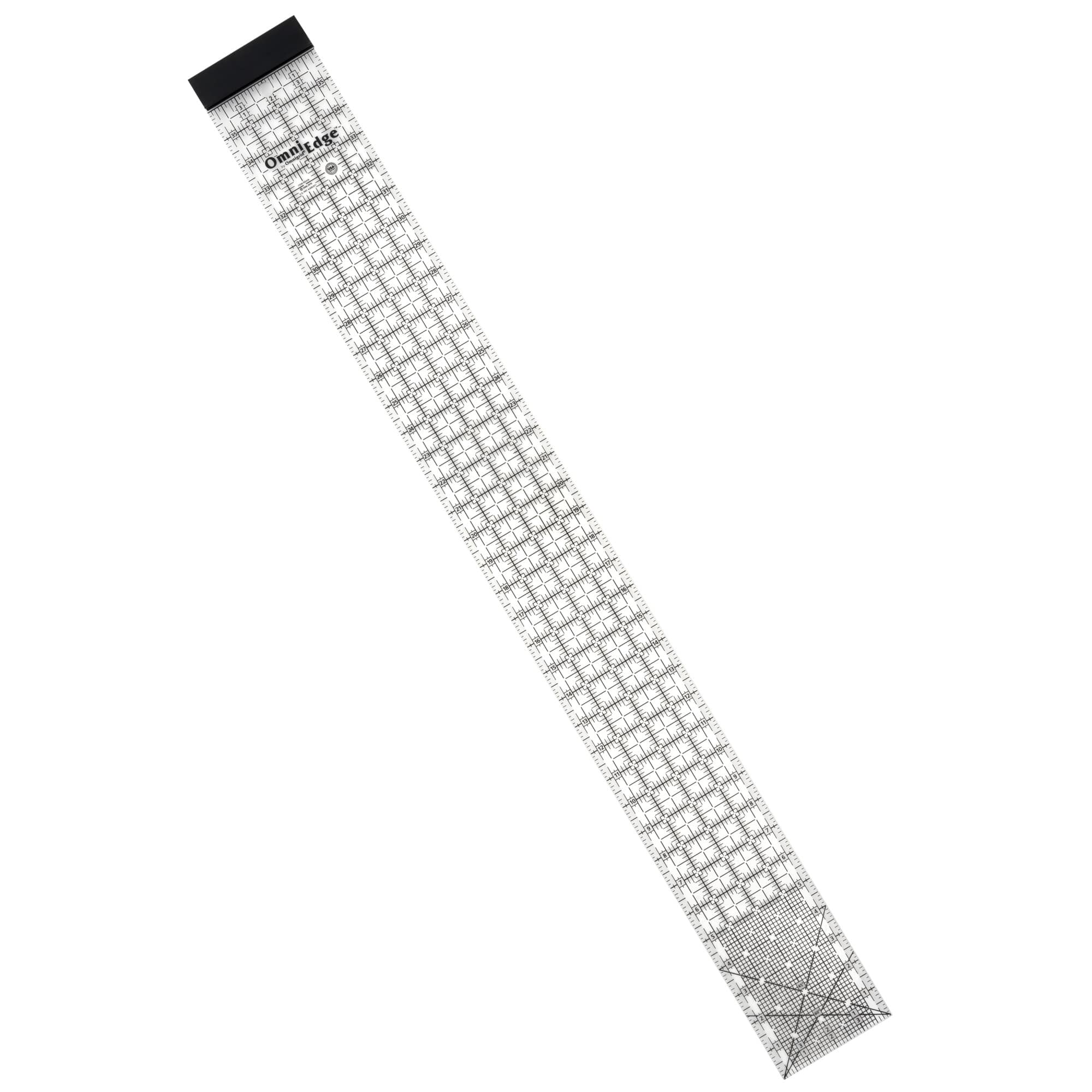 OmniEdge Rectangle Quilting Ruler With Removable Lip, 4" x 36"